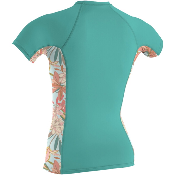2024 O'Neill Womens Side Print Kortærmet Rash Guard 5405S - Canton / Dalia